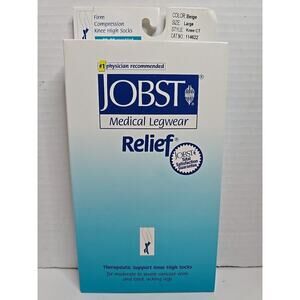 JOBST 114622 Relief Knee High CT Compression Stockings 20-30 mmHg Large Beige